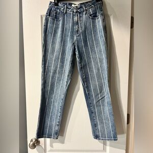 PacSun Window Pane Mom Jeans Striped‎ Size 26